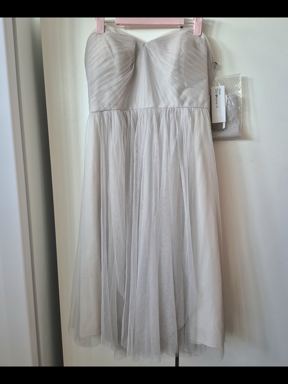 Jenny Yoo Light Grey Convertible Fit And Flare Tulle Dress